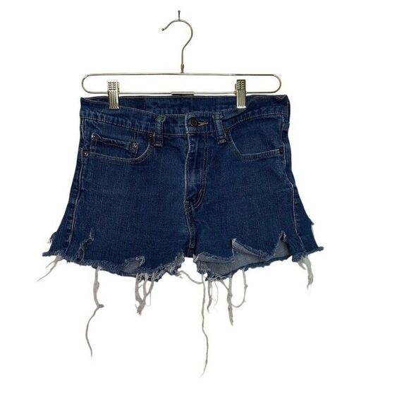 Levi’s‎ 510 Skinny Cut Off Jean Shorts Women’s 4/32” Raw Hem Denim Western Boho - Picture 1 of 6